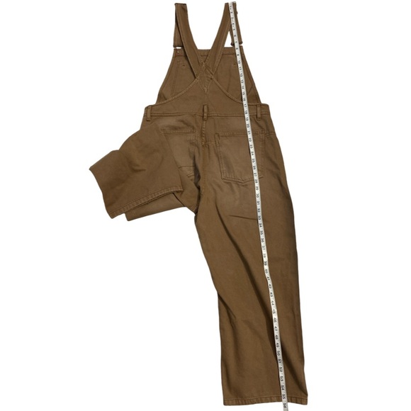 Free People NWT Deep Trance Overalls Brown Sugar Size Large Waist 18 - Picture 12 of 17